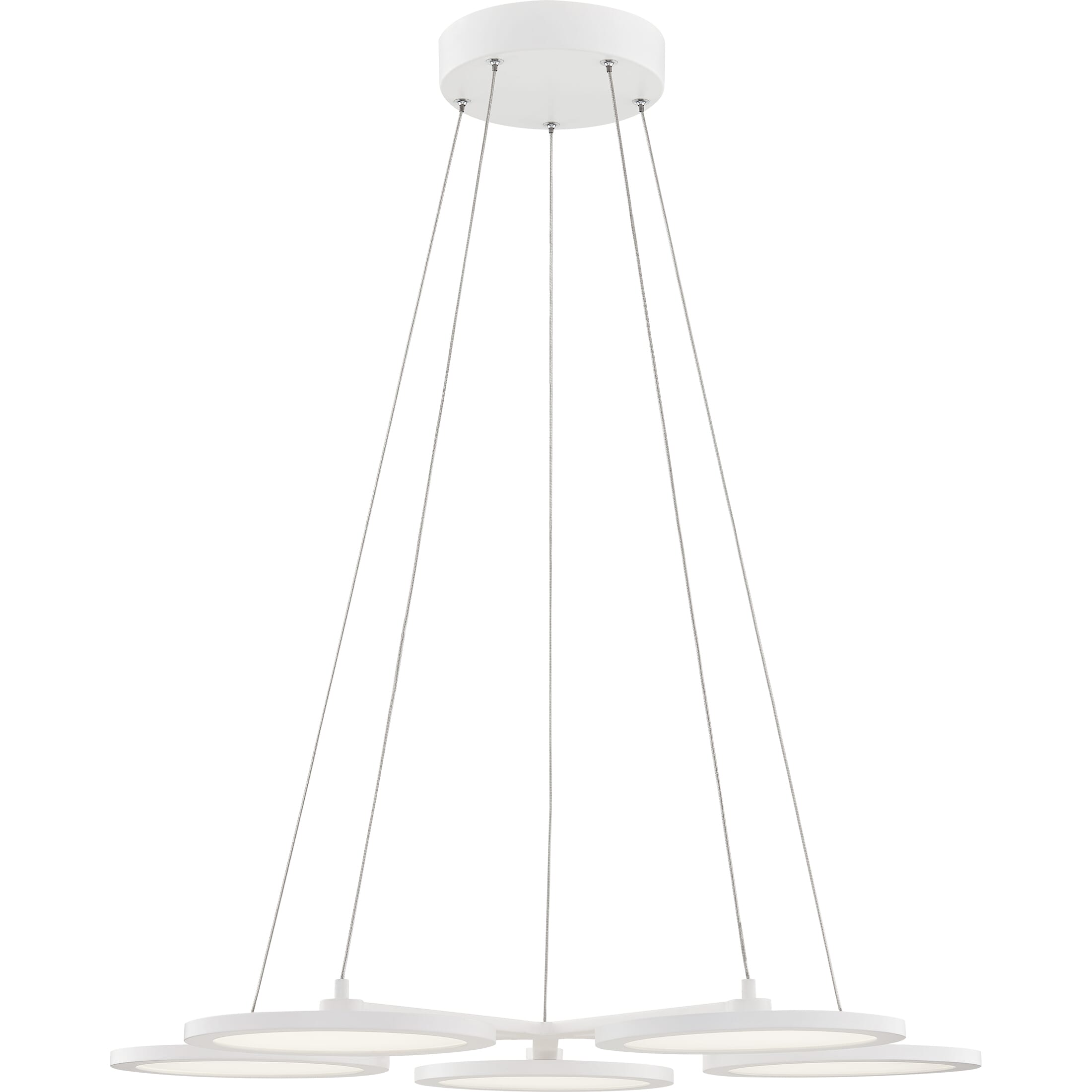 Quoizel Nitro 2" Contemporary Chandelier in White Lustre