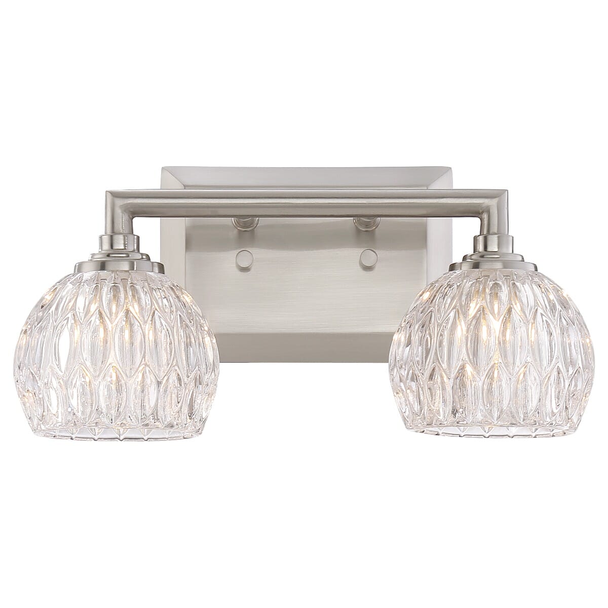 Quoizel Serena 2-Light 6" Bathroom Vanity Light in Brushed Nickel