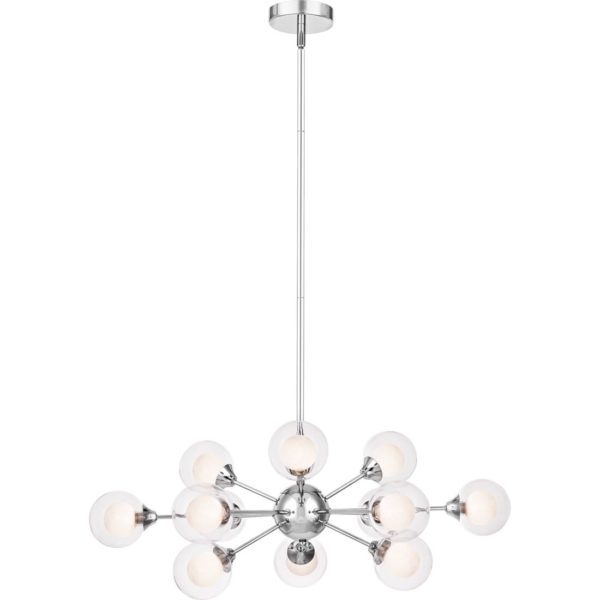 Quoizel Spellbound 12-Light 11" Contemporary Chandelier in Polished Chrome