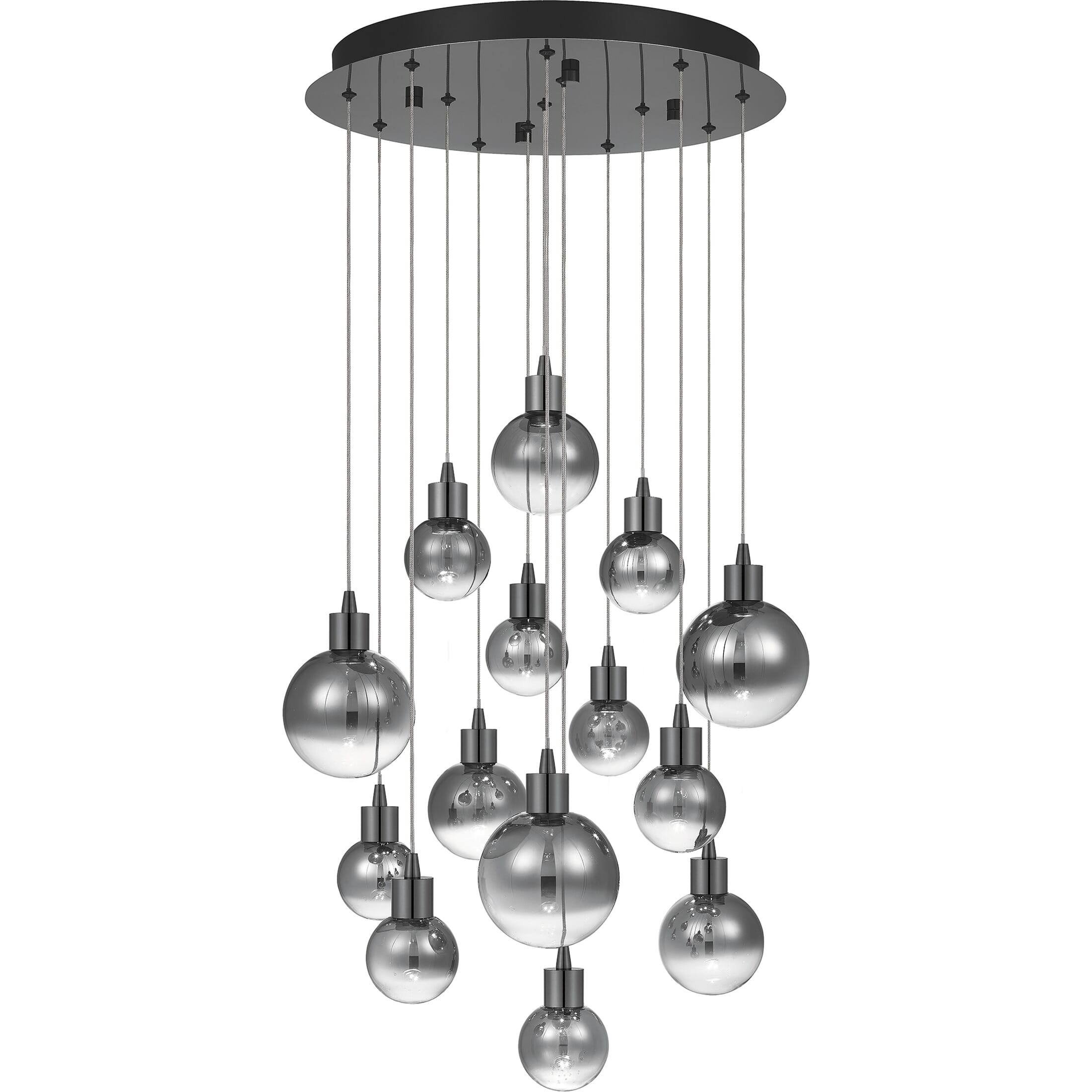 Quoizel Shadow 19" Pendant Light in Black Chrome