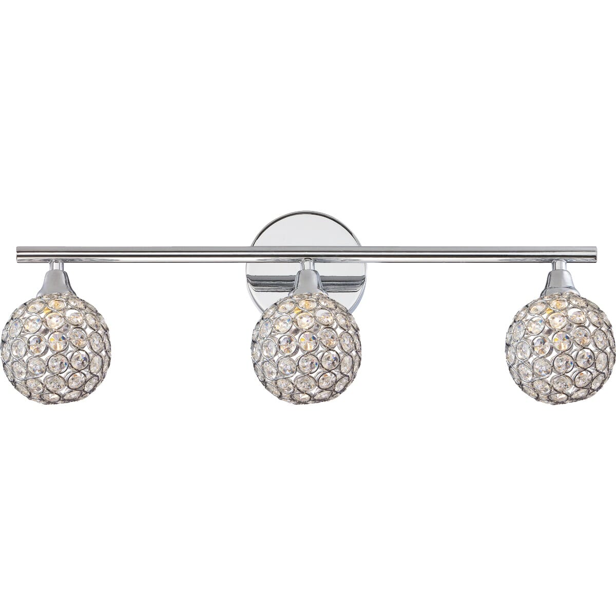 Quoizel Shimmer 3-Light 8" Bathroom Vanity Light in Polished Chrome