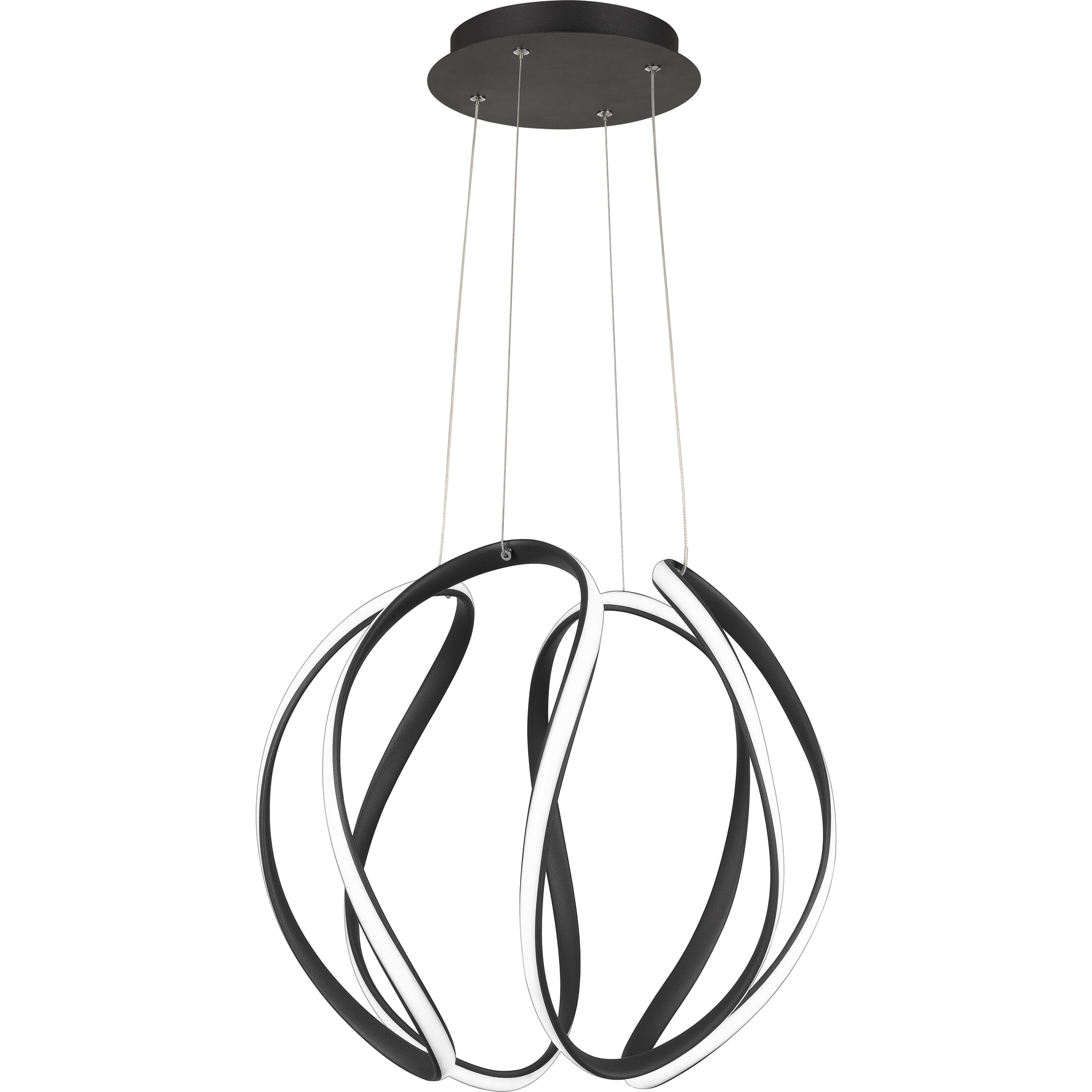 Quoizel Waving 19" Pendant Light in Earth Black