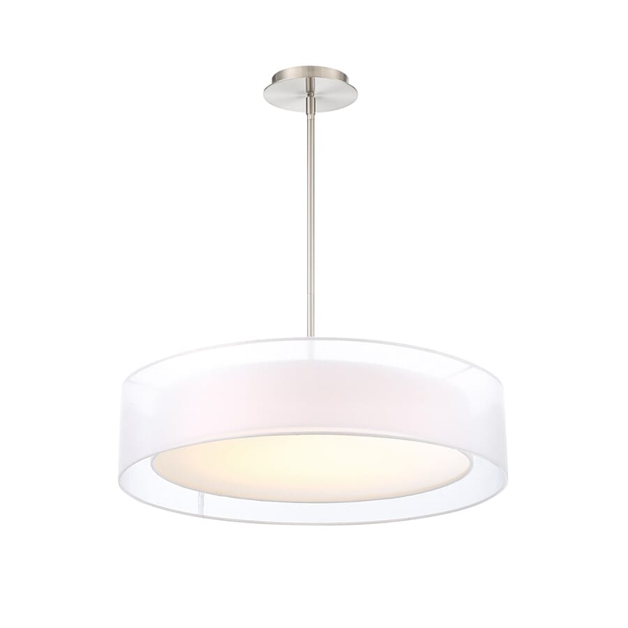 Modern Forms Metropolis 24" Pendant Light in Brushed Nickel