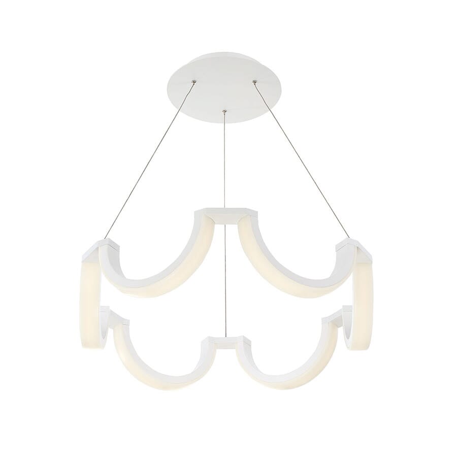 Modern Forms Marin 29" Contemporary Chandelier in White