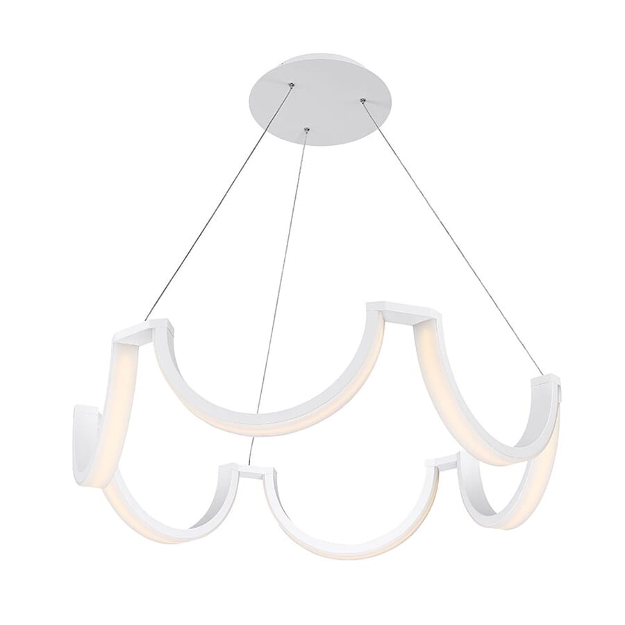 Modern Forms Marin 37" Contemporary Chandelier in White