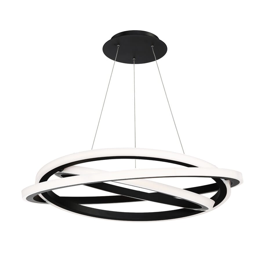 Modern Forms Veloce 38" Contemporary Chandelier in Black