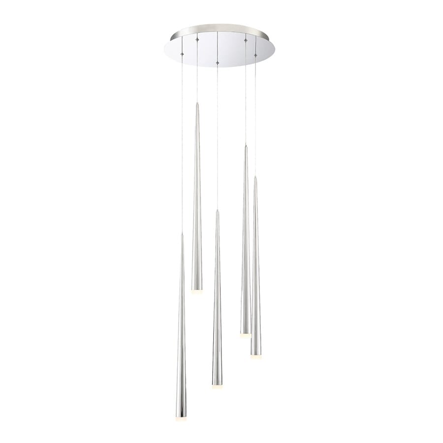 Modern Forms Cascade 5-Light 17" in Polished Nickel