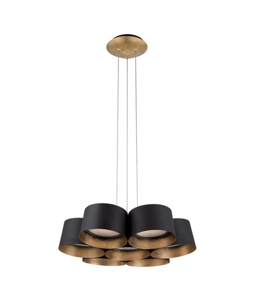 Modern Forms Marimba 7-Light Chandelier in Gold Leaf