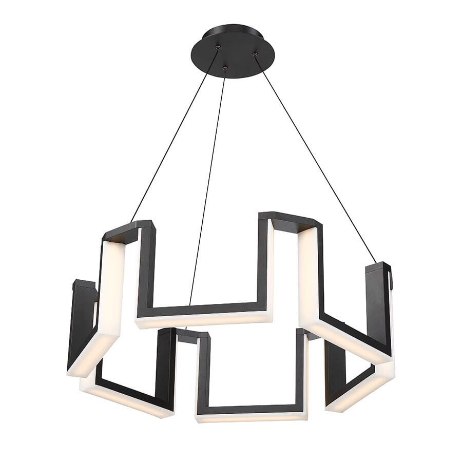 Modern Forms Gotham 34" Contemporary Chandelier in Black