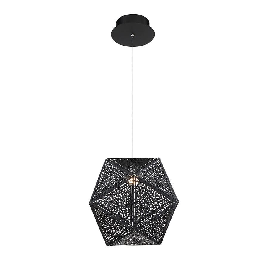 Modern Forms Riddle 12" Pendant Light in Black