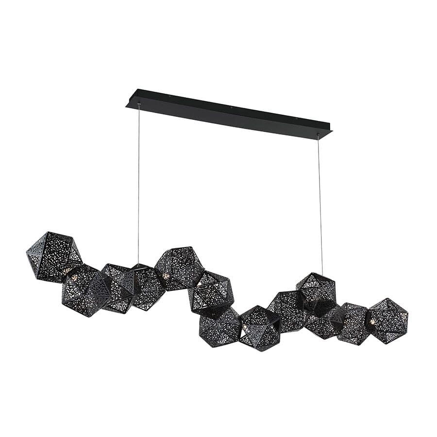 Modern Forms Riddle LED Linear Pendant in Black