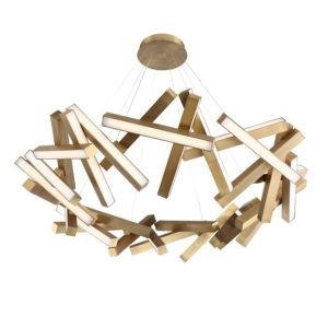 Modern Forms Chaos 31-Light 61" in Aged Brass