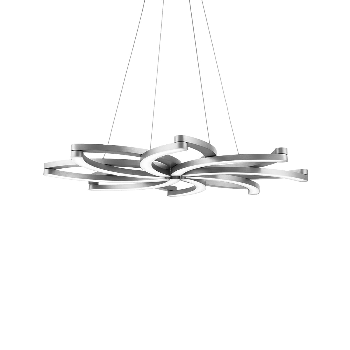 Modern Forms Bloom Chandelier in Brushed Aluminum