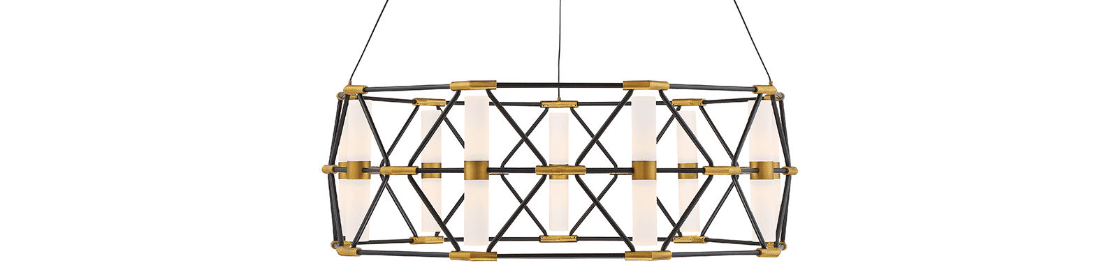 Modern Forms Labyrinth 26" Pendant Light in Black and Aged Brass