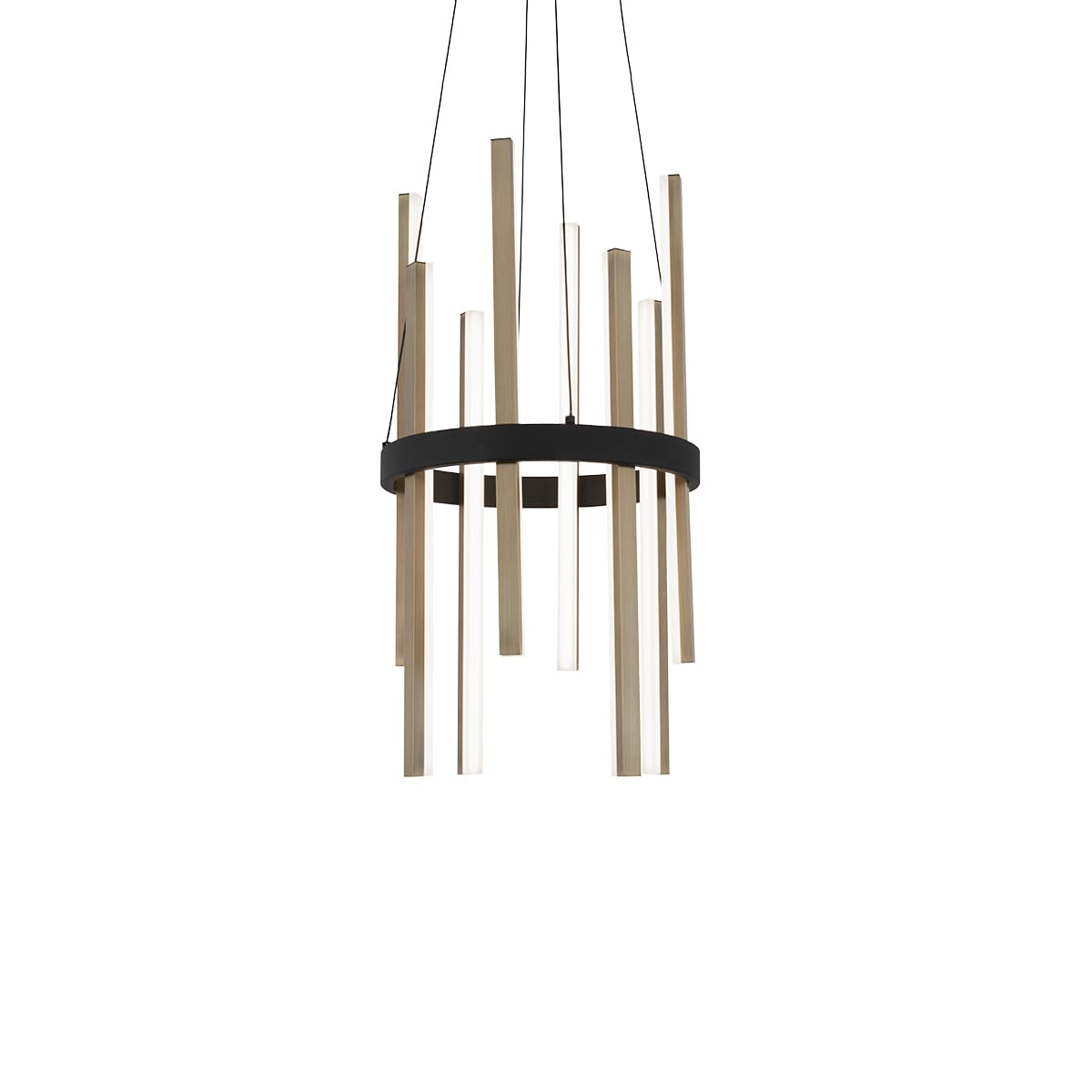 Modern Forms Harmonix Pendant Light in Black and Aged Brass