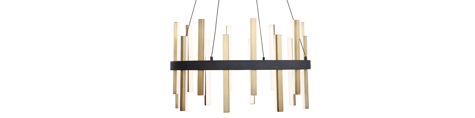 Modern Forms Harmonix LED Chandelier in Black and Aged Brass