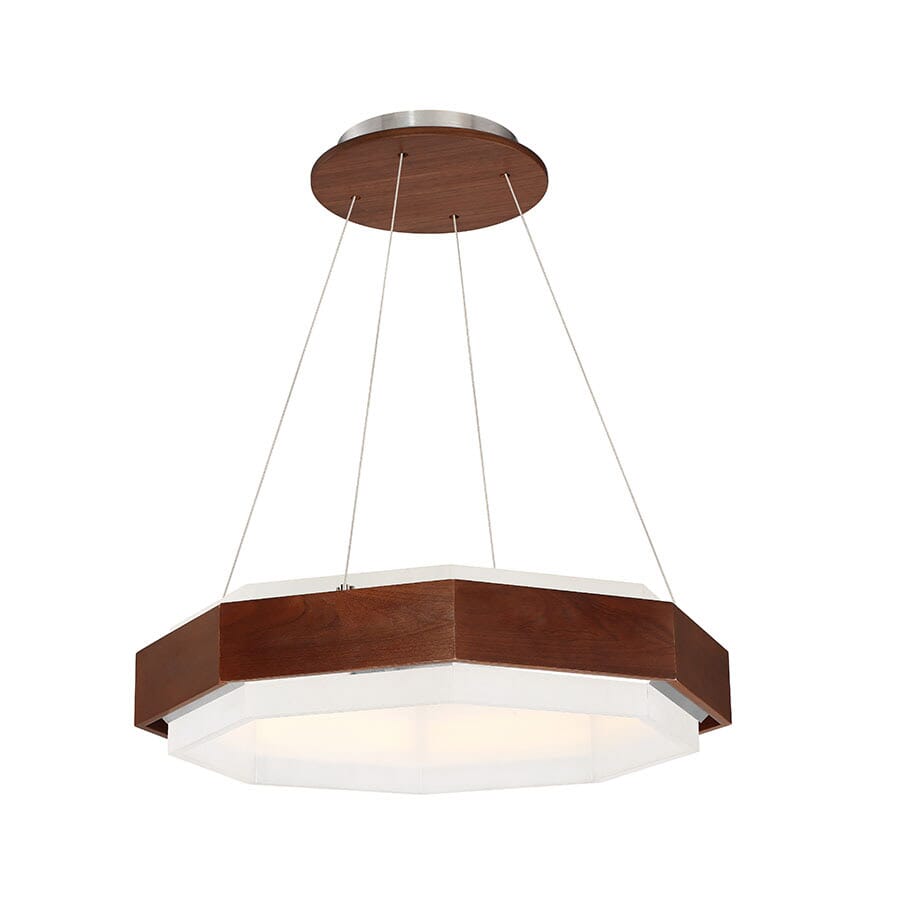 Modern Forms Koolhaus 28" Pendant Light in Dark Walnut