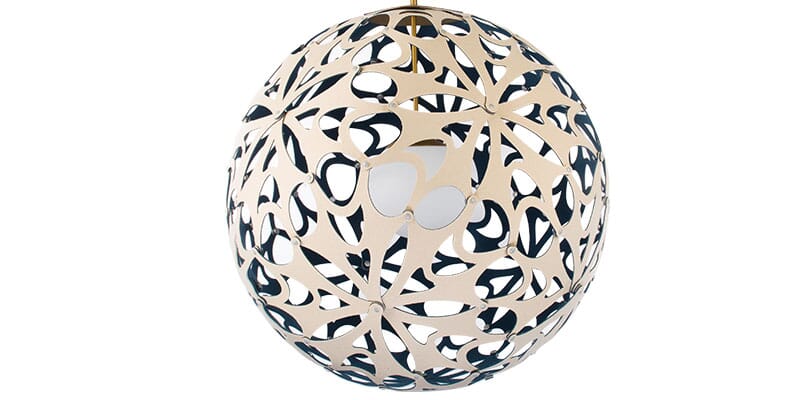 Modern Forms Groovy 36" Pendant Light in Cream and Blue and Brush