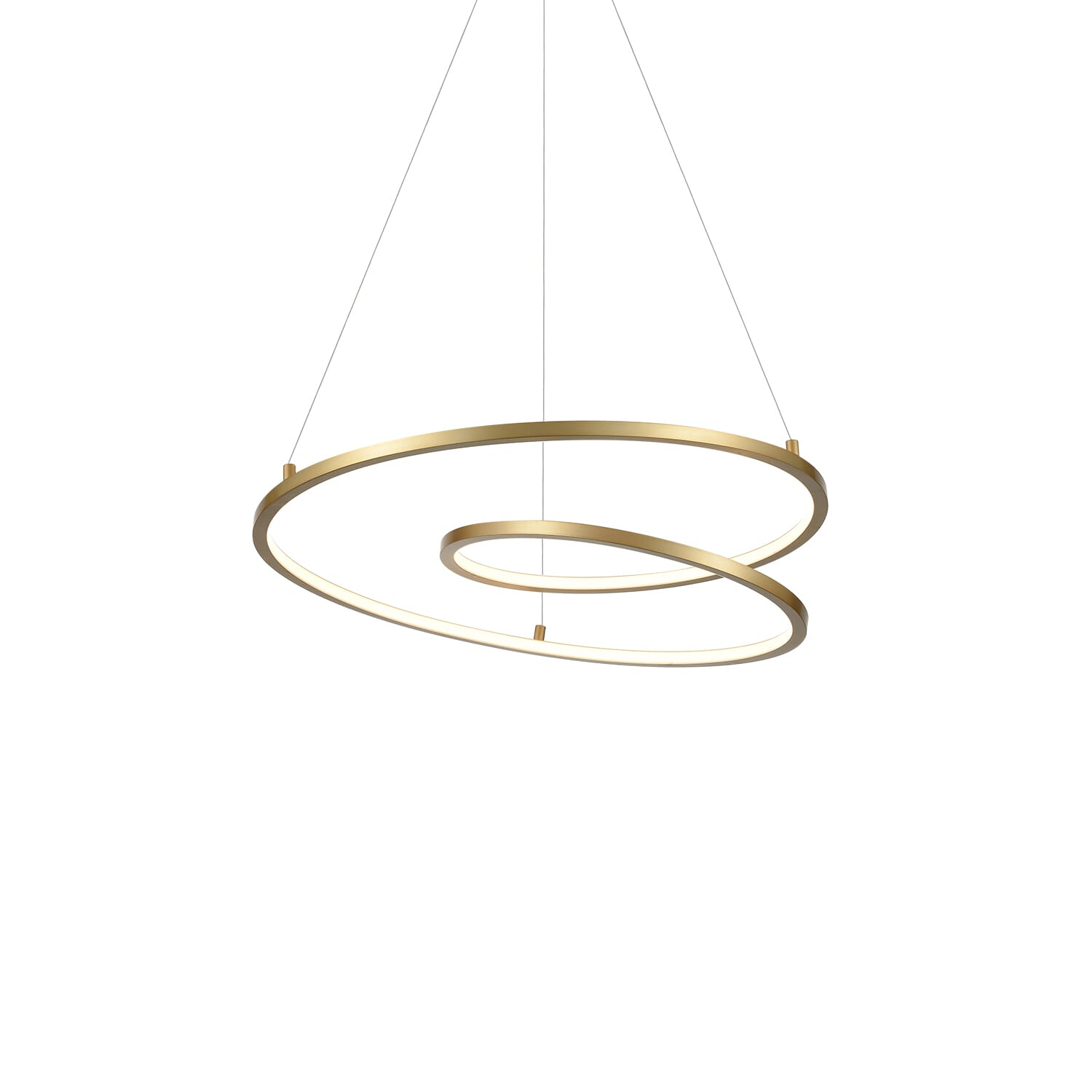 Kuzco Twist LED Pendant Light in Antique Brass