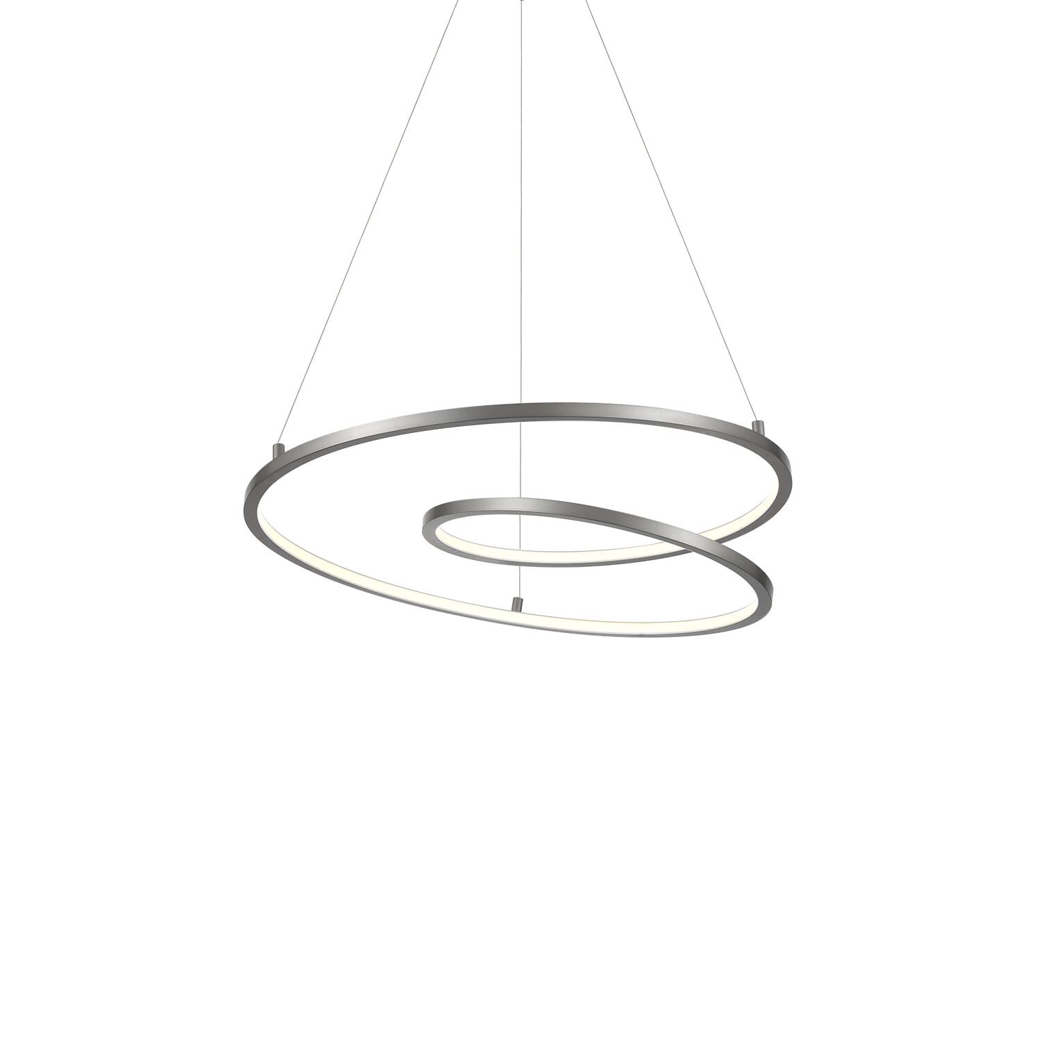 Kuzco Twist LED Pendant Light in Antique Silver