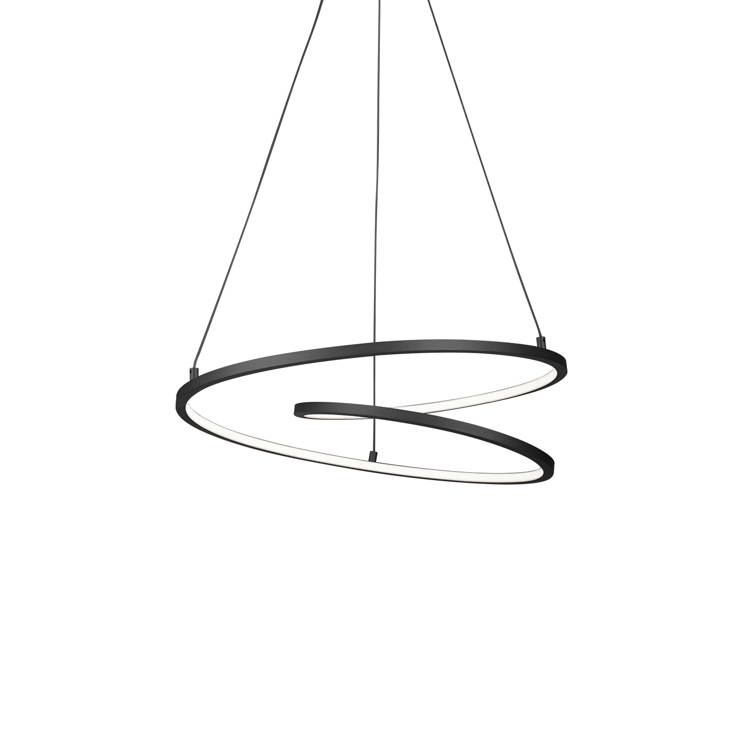 Kuzco Twist LED Pendant Light in Black