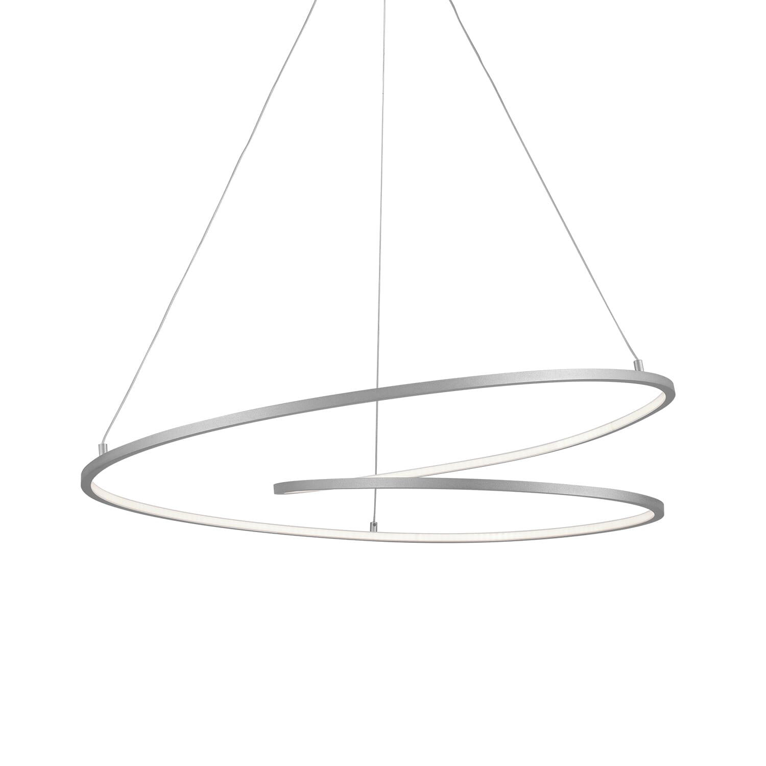 Kuzco Twist LED Pendant Light in Antique Silver