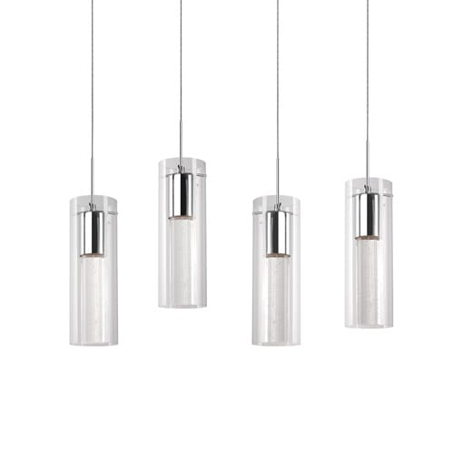 Kuzco Champagne 4-Light Pendant Light in Chrome