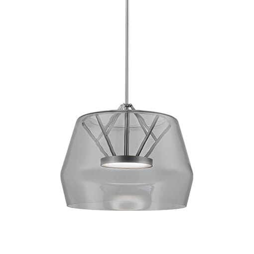 Kuzco Deco LED Pendant Light in Smoked With Nickel