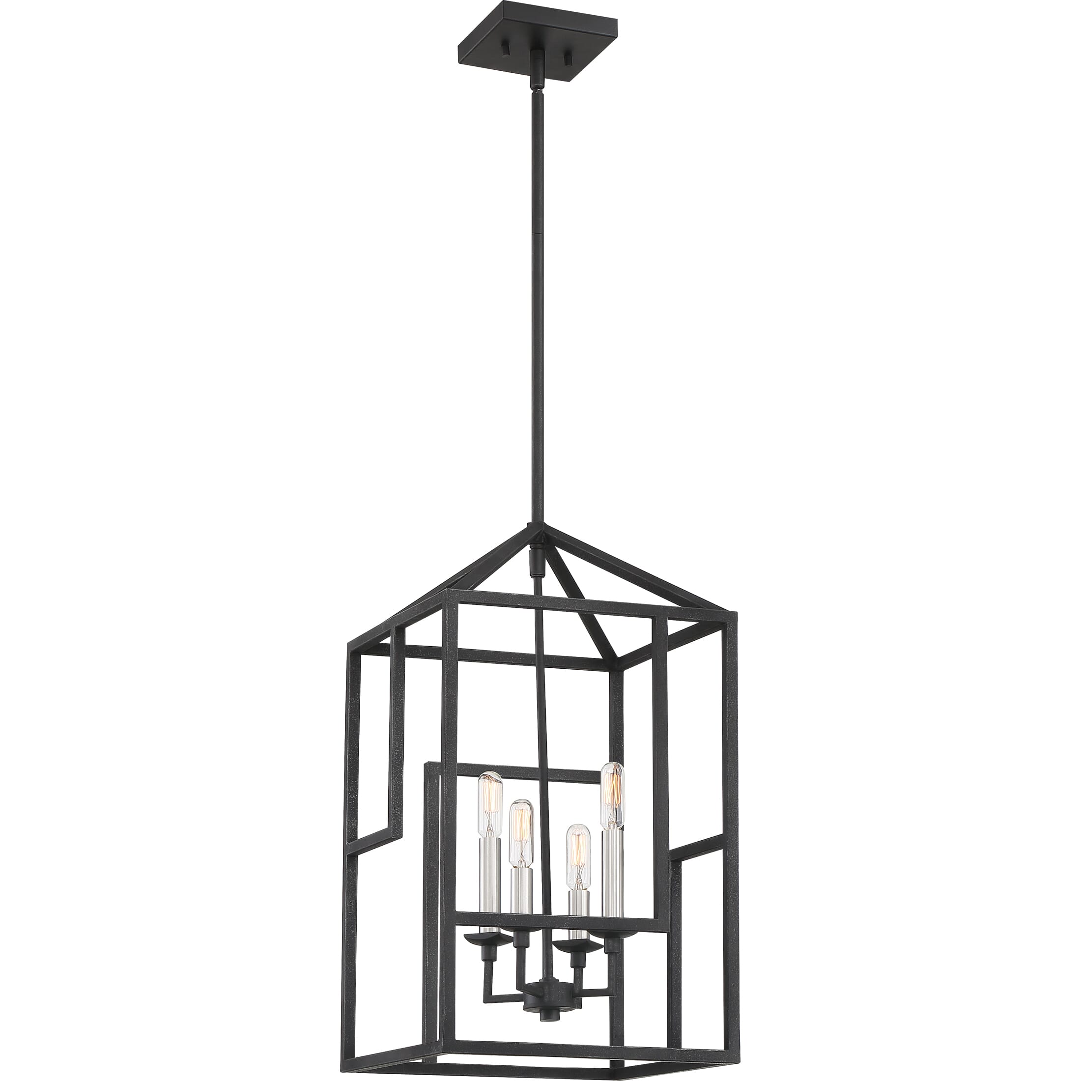 Quoizel Portion 4-Light 22" Transitional Chandelier in Grey Ash