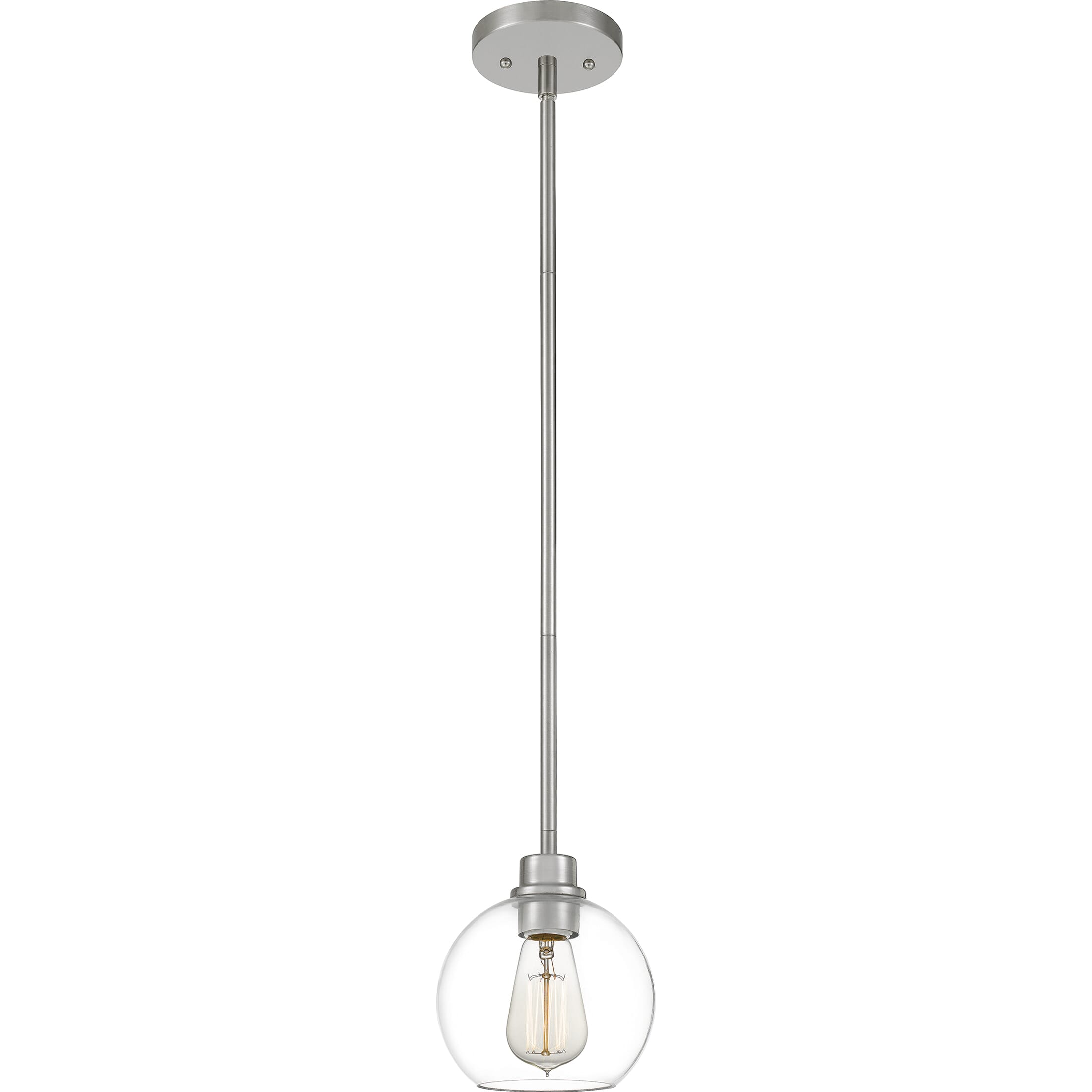 Quoizel Pruitt 7" Pendant Light in Brushed Nickel