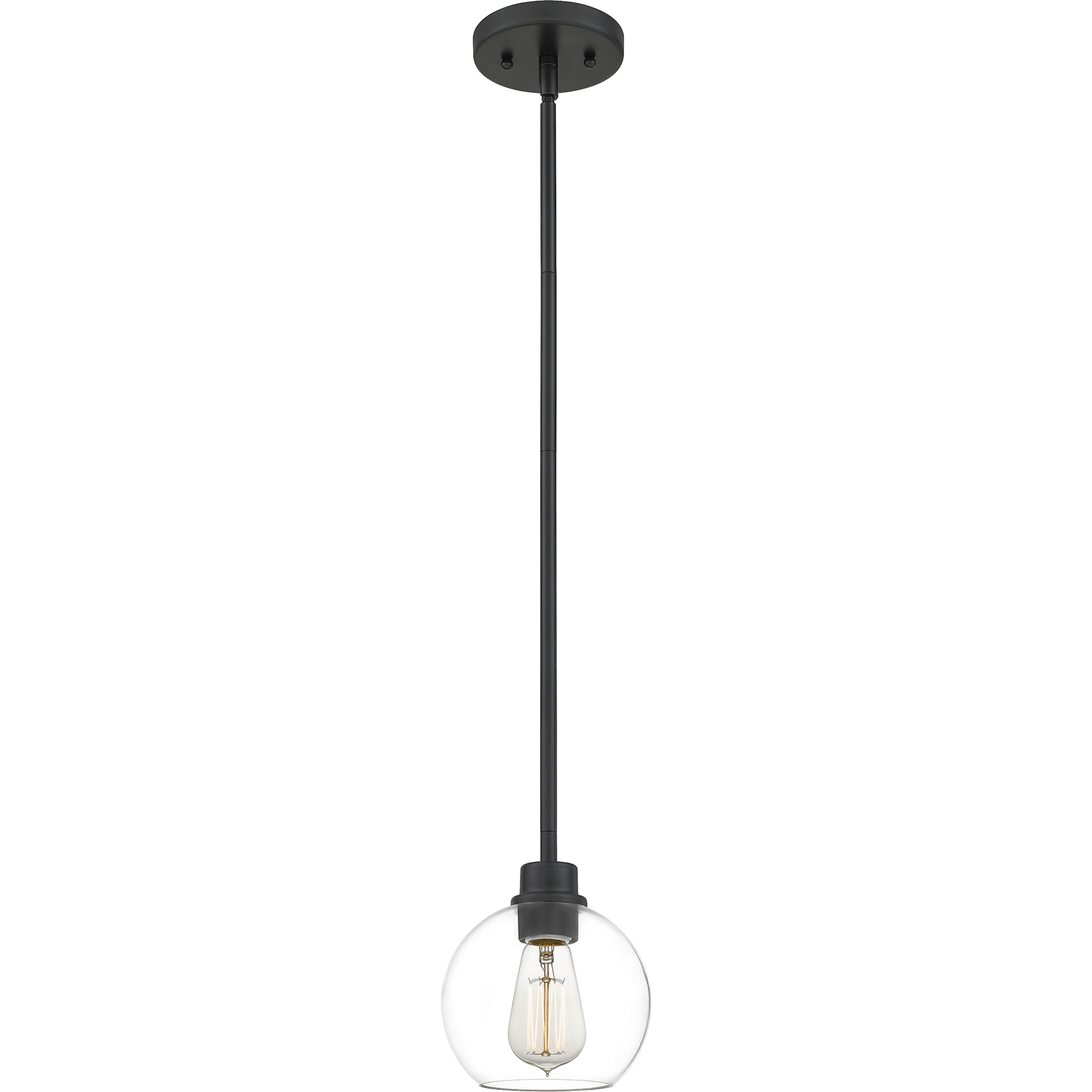 Quoizel Pruitt 7" Pendant Light in Matte Black