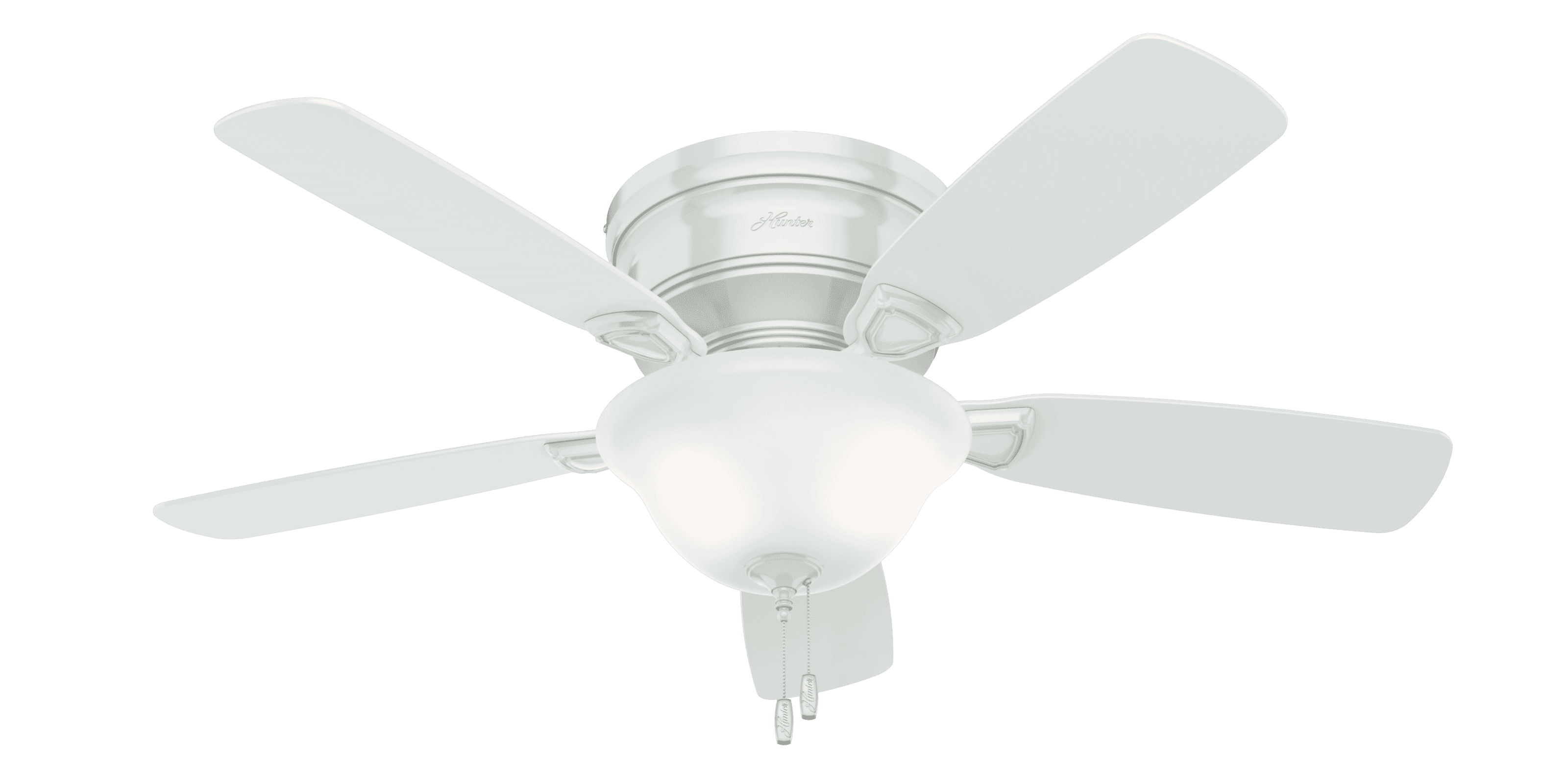 Hunter Low Profile 2-Light 48" Indoor Ceiling Fan in White