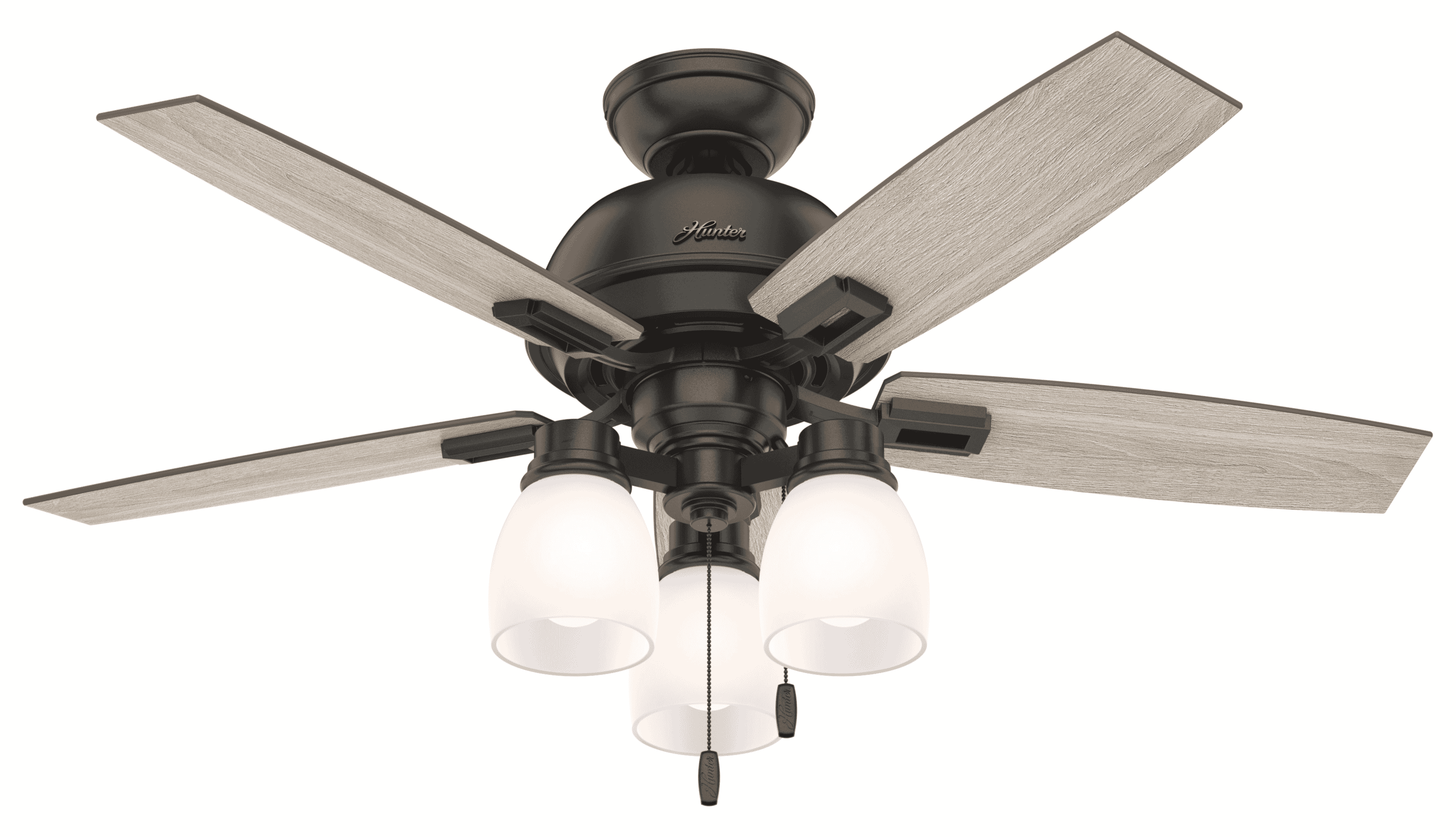 Hunter Donegan 3-Light 44" Indoor Ceiling Fan in Noble Bronze