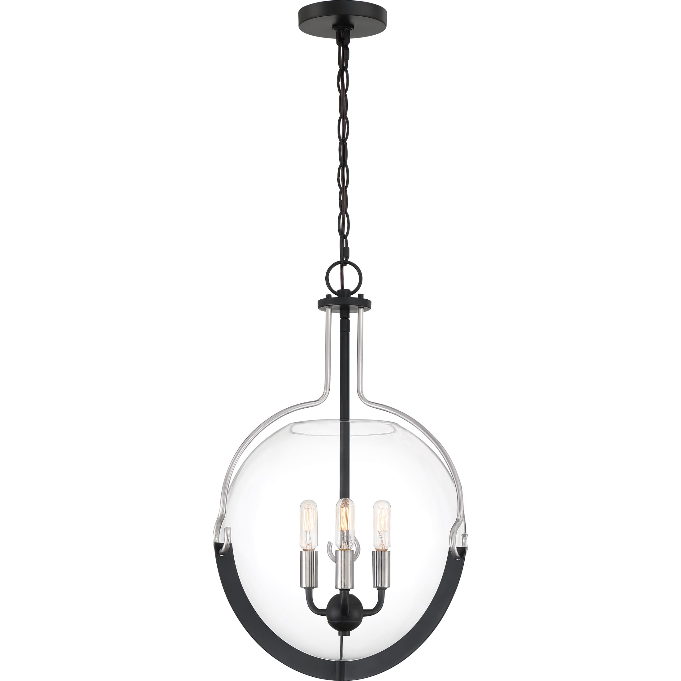 Quoizel Meloni 3-Light 15" Pendant Light in Earth Black