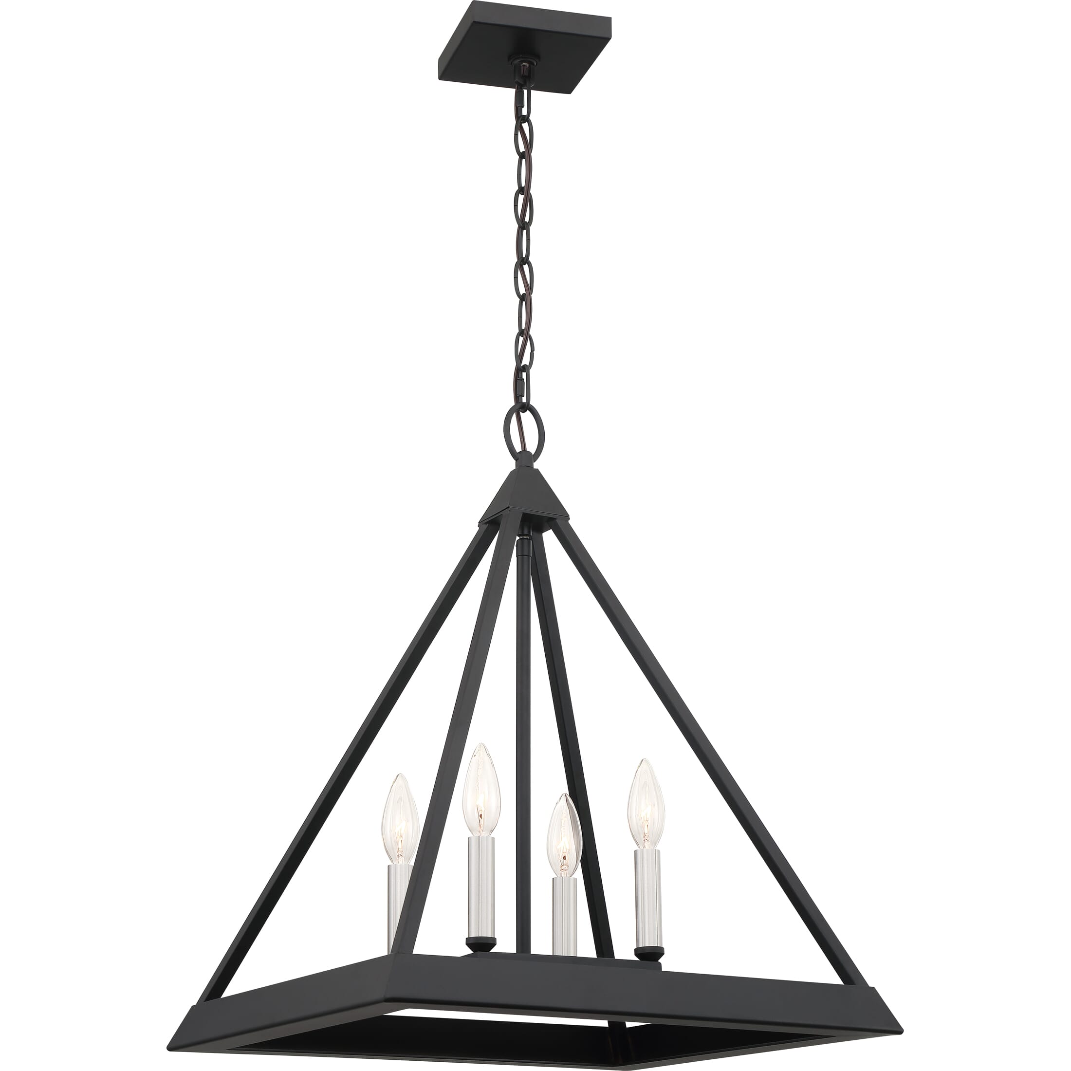 Quoizel Draper 4-Light 18" Pendant Light in Earth Black