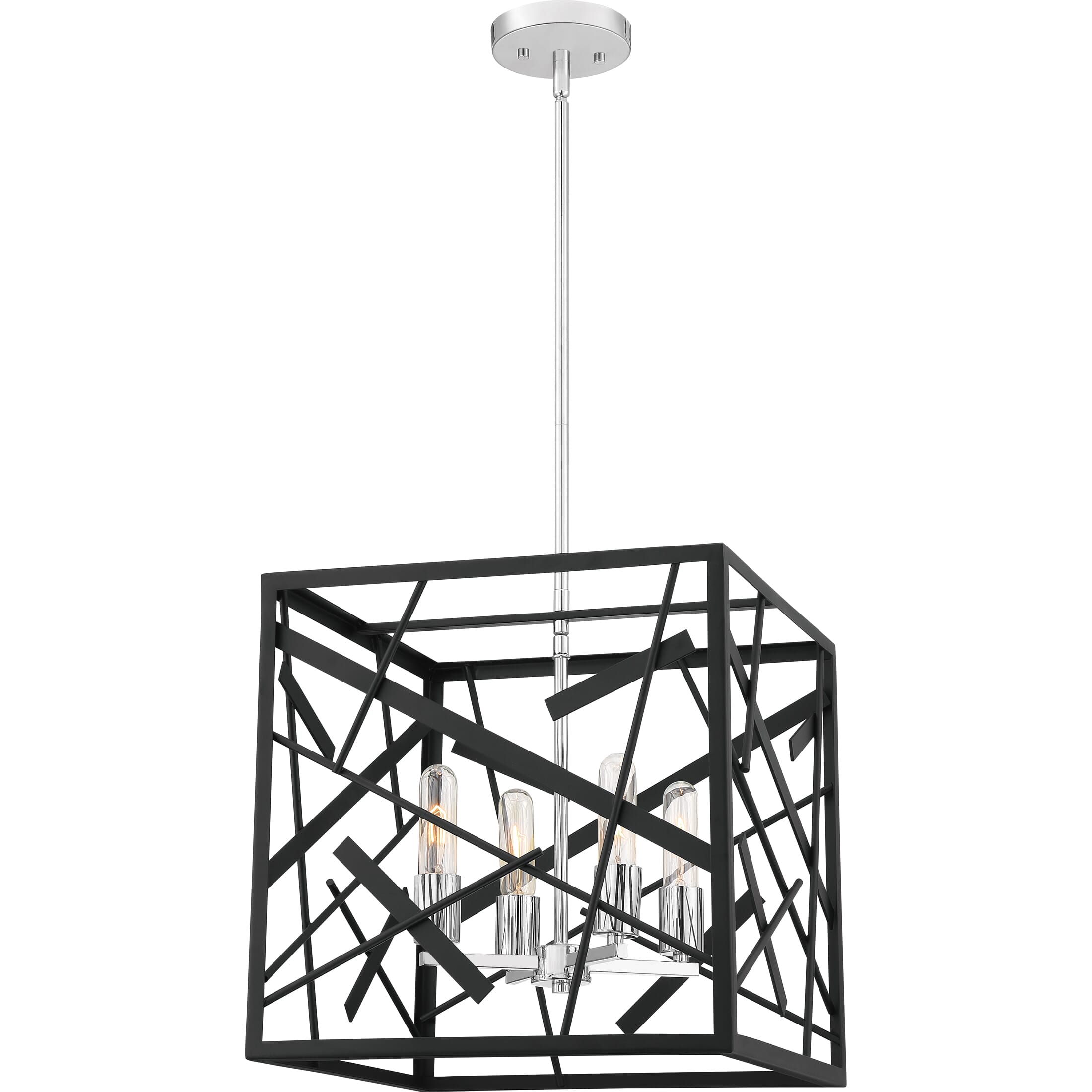 Quoizel Pollock 4-Light 16" Pendant Light in Matte Black