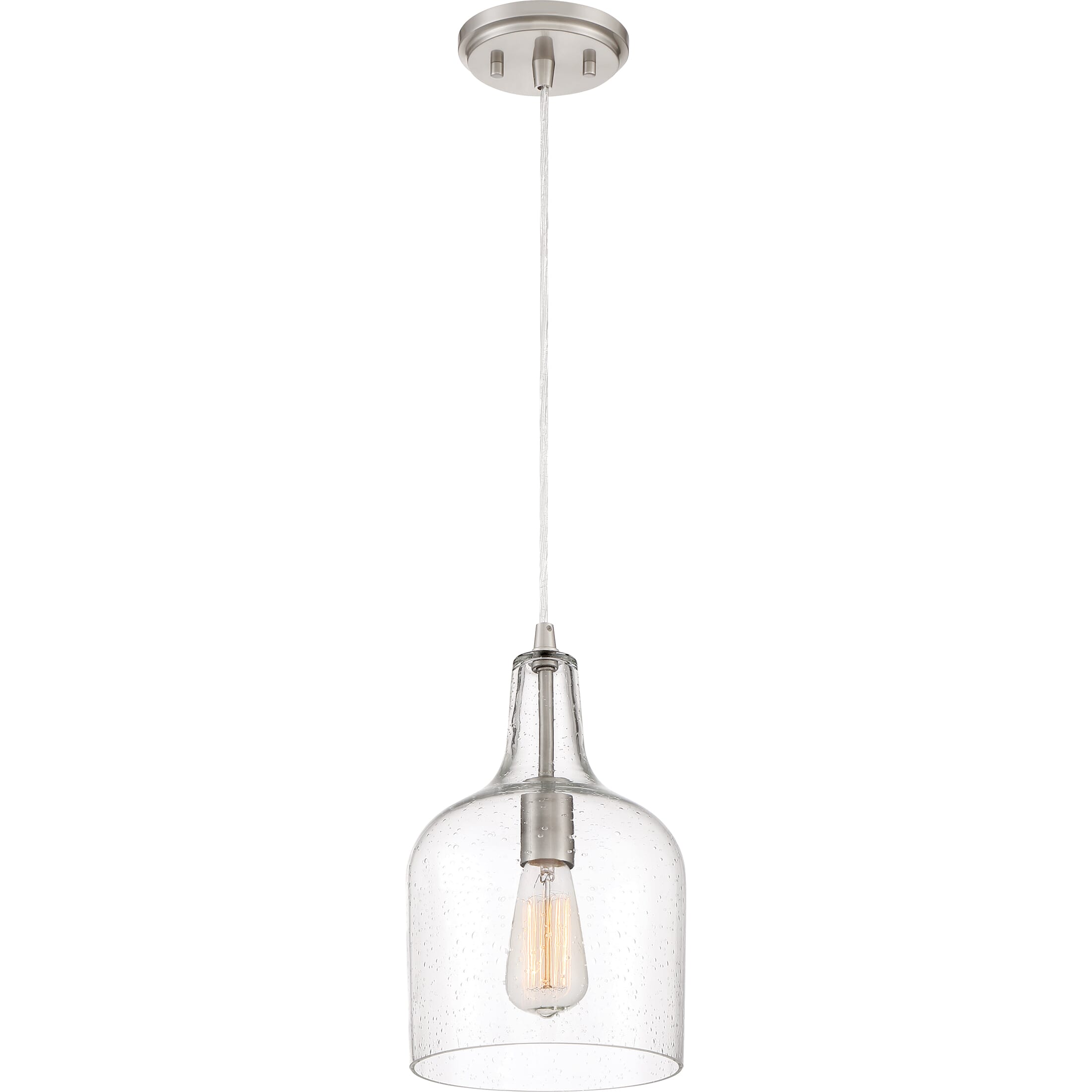 Quoizel 8" Pendant Light in Brushed Nickel