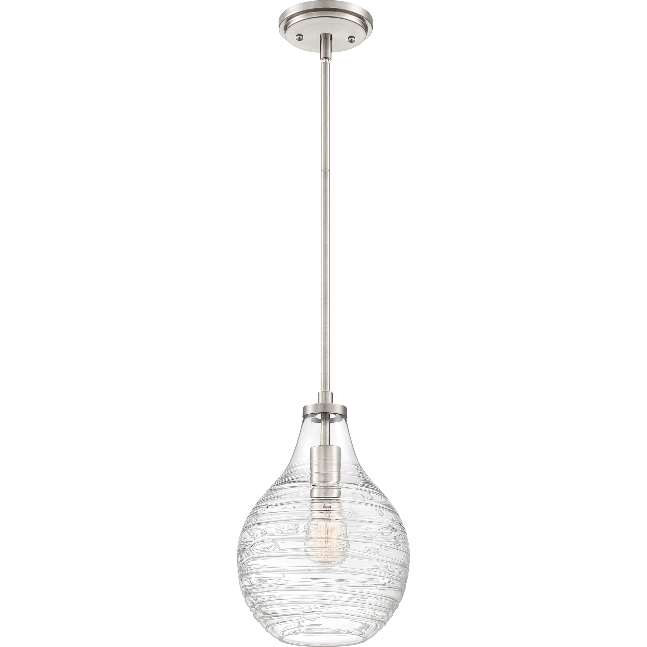 Quoizel Genie 9" Pendant Light in Brushed Nickel