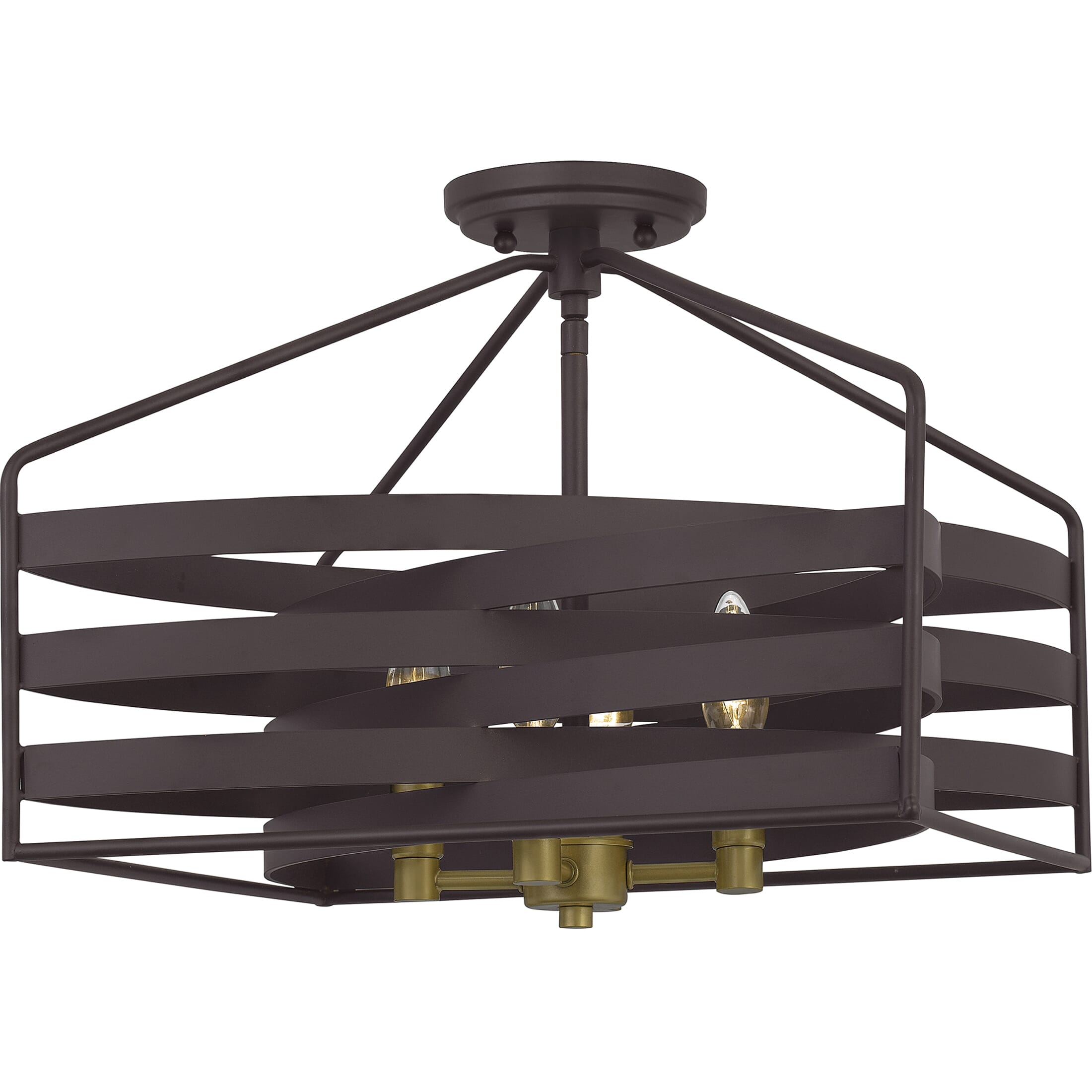 Quoizel Escher 4-Light 16" Ceiling Light in Old Bronze