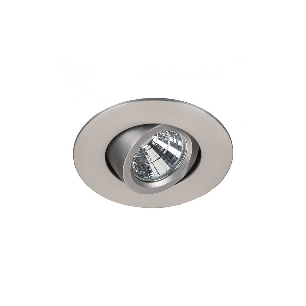 WAC Lighting 120V Oculux 1-Light 2" LED Round Adjustable Trim with Light Engine and New Construction or Remodel Housing in Brushed Nickel