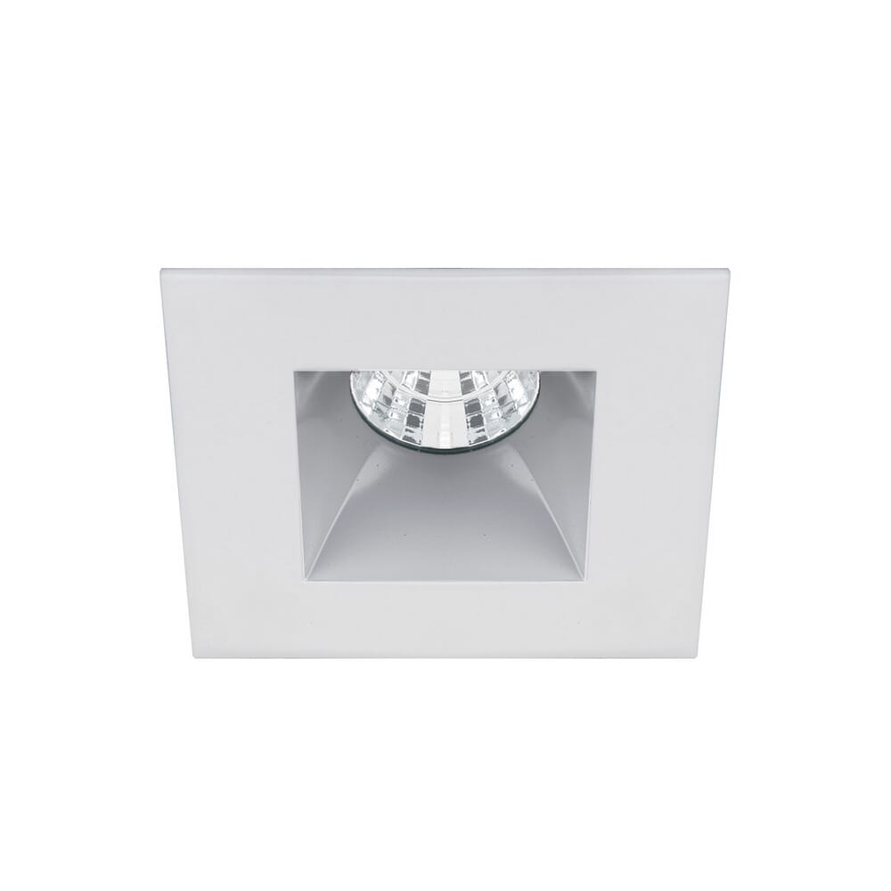 WAC Lighting 120V Oculux 1-Light 2" LED Square Adjustable Trim with Light Engine and New Construction or Remodel Housing in Haze White