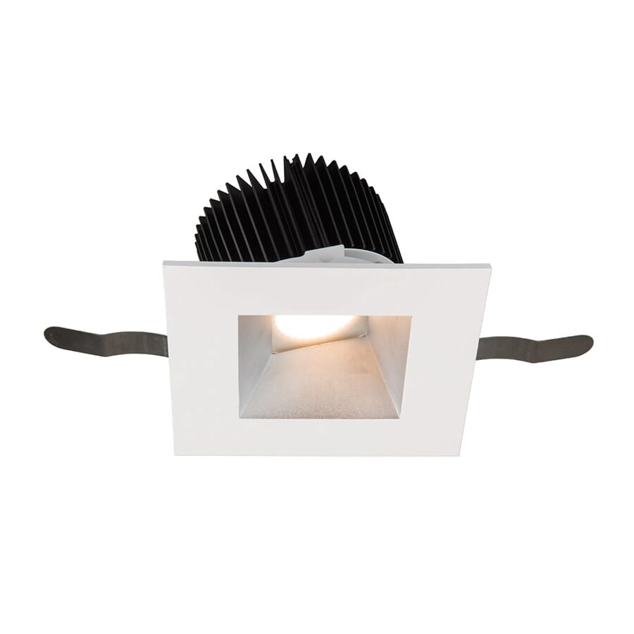 WAC Lighting Aether 1-Light Square Wall Wash Trim with LED Light Engine in Haze White