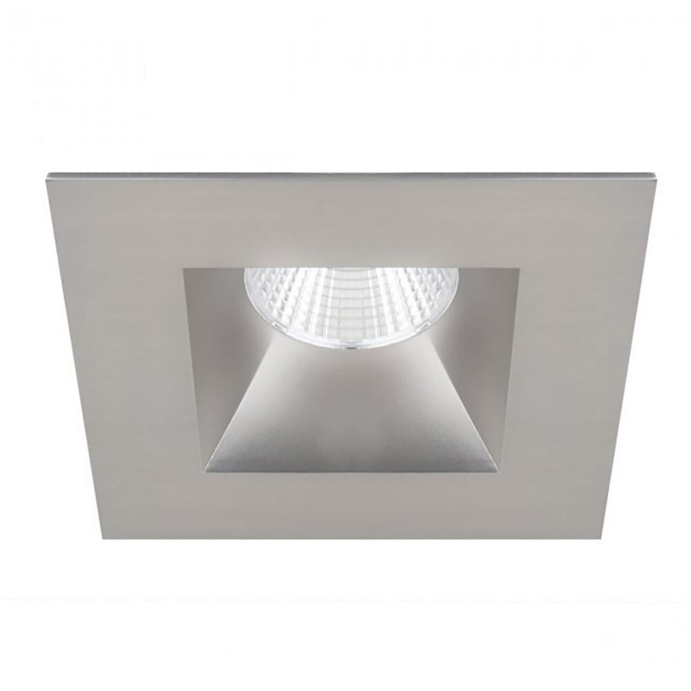 WAC Lighting 120V Oculux 1-Light 3.5" LED Square Open Reflector Trim with Light Engine in Brushed Nickel