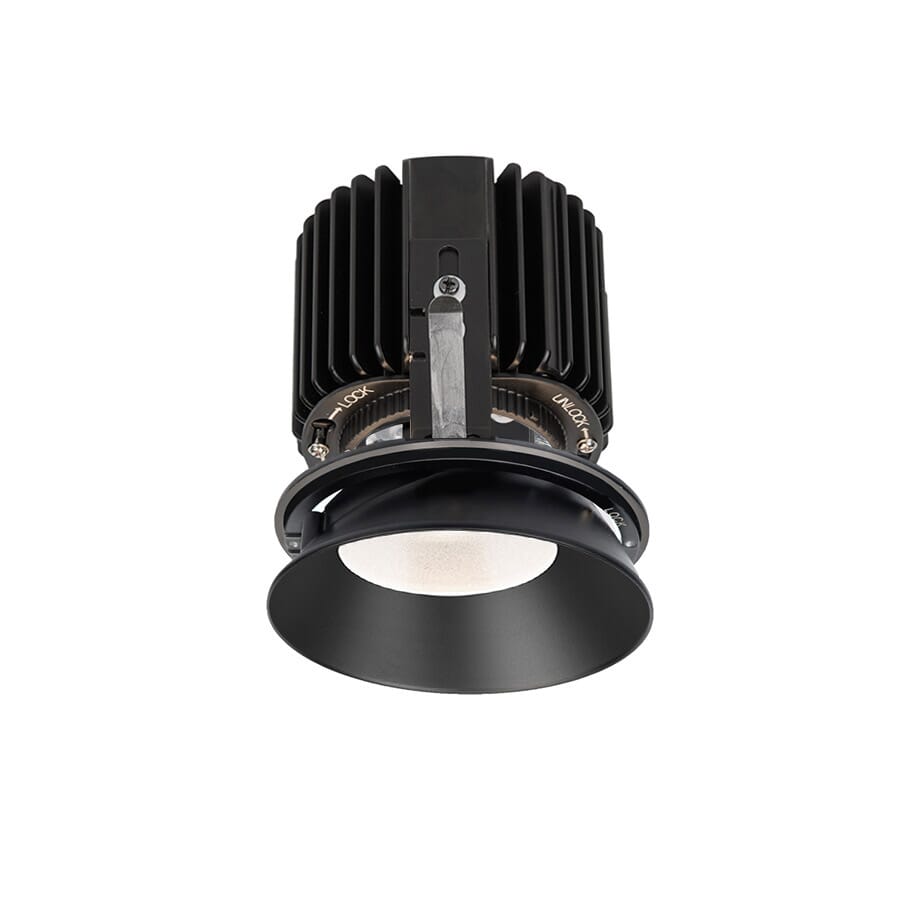 WAC Lighting Volta 1-Light Round Shallow Regressed Invisible Trim with LED Light Engine in Black