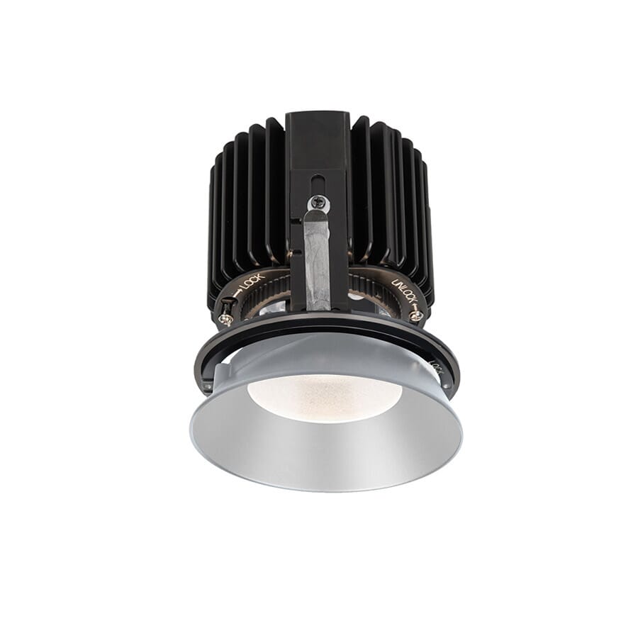 WAC Lighting Volta 1-Light Round Shallow Regressed Invisible Trim with LED Light Engine in Haze