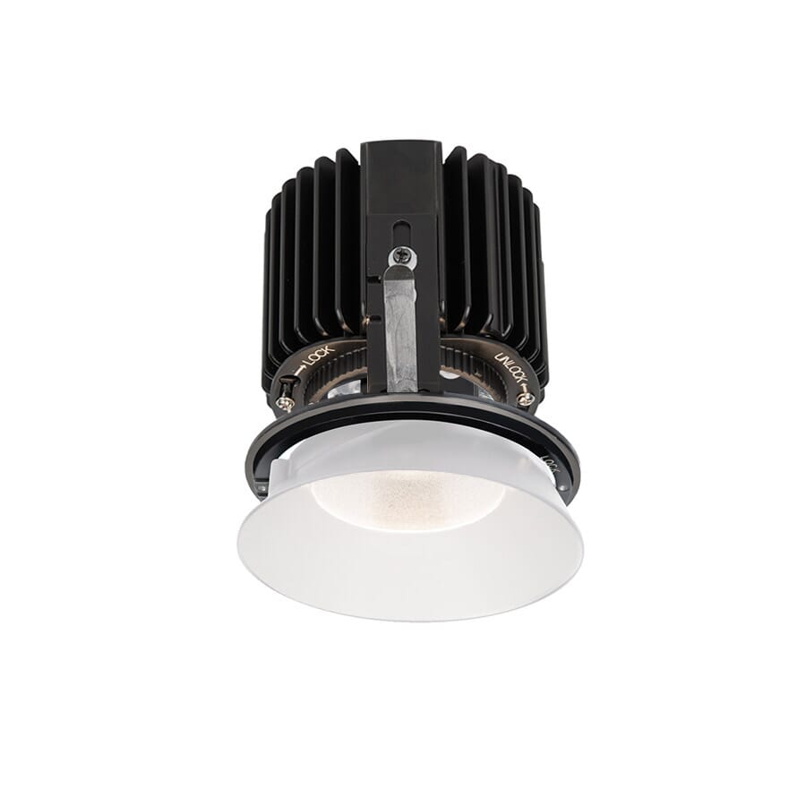 WAC Lighting Volta 1-Light Round Shallow Regressed Invisible Trim with LED Light Engine in White