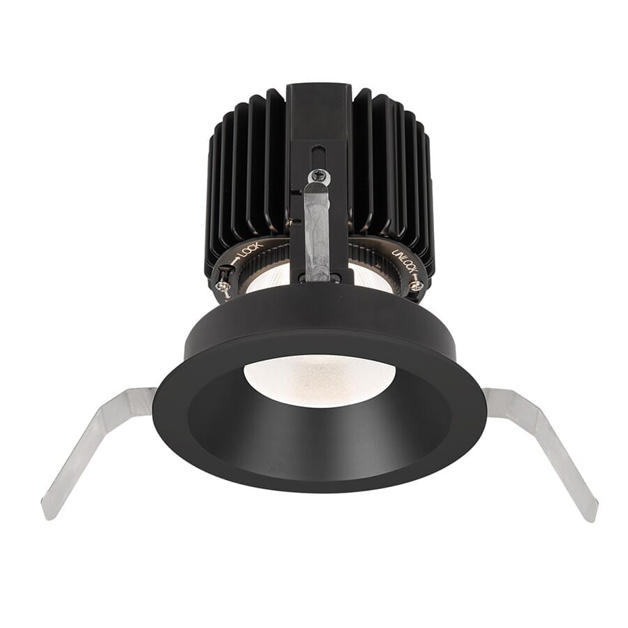 WAC Lighting Volta 1-Light Round Shallow Regressed Trim with LED Light Engine in Black