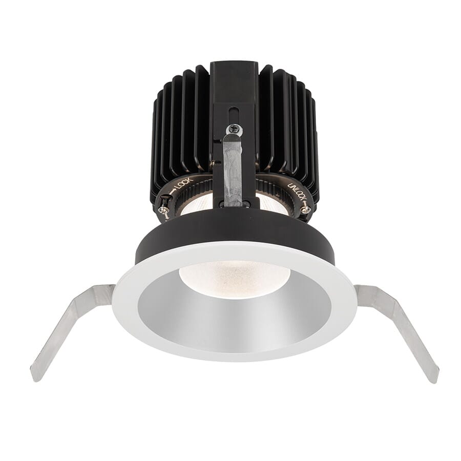 WAC Lighting Volta 1-Light Round Shallow Regressed Trim with LED Light Engine in Haze White