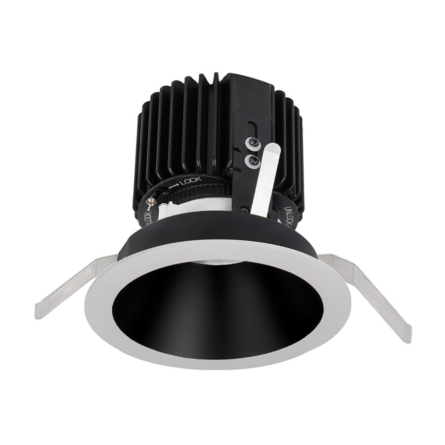 WAC Lighting Volta 1-Light Round Trim with LED Light Engine in Black White