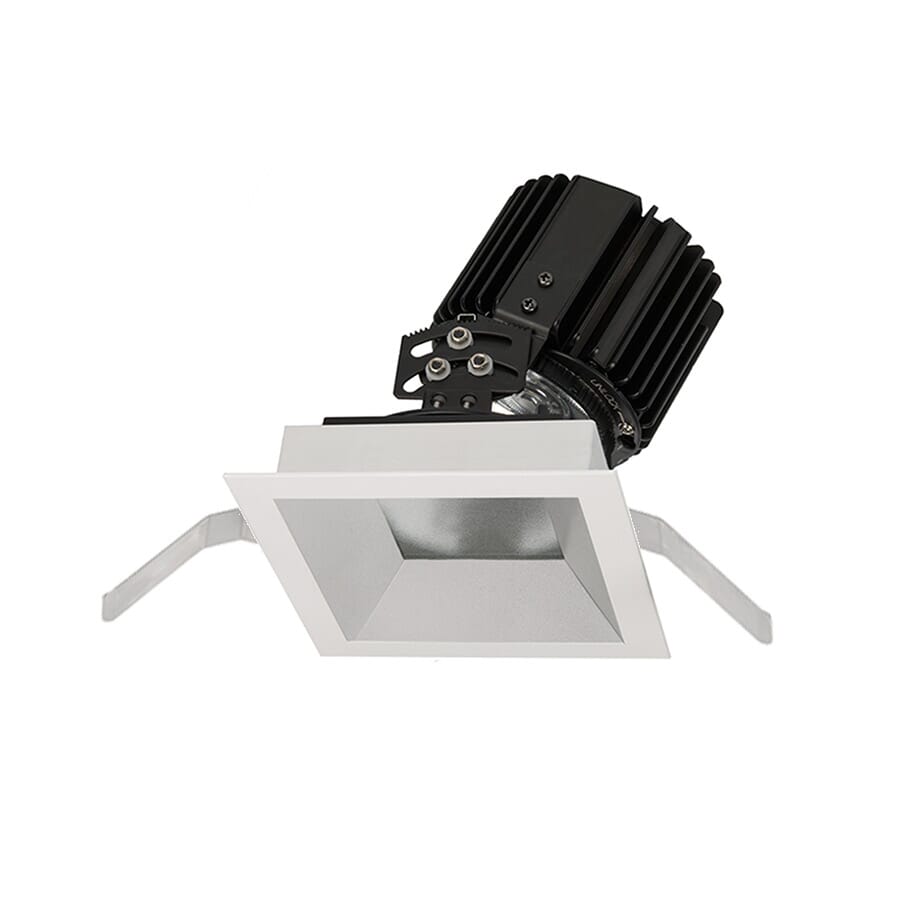 WAC Lighting Volta 1-Light Square Adjustable Trim with LED Light Engine in Haze White